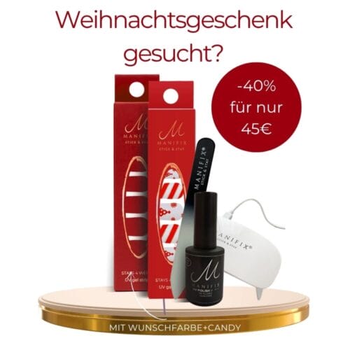 weihnachts-set uv nagelfolien starterset von Manifix für einfach schöne nägel vom swiss beauty innovations gewinner