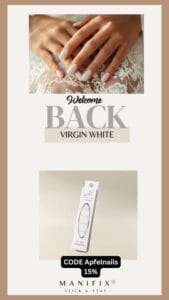 Selbstklebende Nagelfolien 4 Manifix Virgin White UV Folie BACK Perfekt fuer Hochzeiten