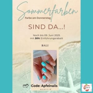 Entdecke die Neue Manifix UV Nagelfolie in der Sommerfarbe BALI BLUE – Dein Urlaubs Feeling fuer die Naegel