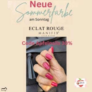 Nagelstudio Oldenburg 5 Entdecke die neue Sommerfarbe Eclat Rouge und Pink von Manifix – Perfekt fuer strahlende Naegel