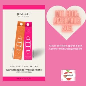 Gelnägel 6 Manifix Neues Monatsset im Juni – Knallige Sommerfarben UV Folie in Neon Orange Pink zum Top Preis