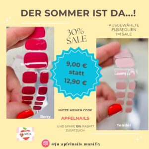 Kosmetikstudio 3 Manifix UV Folien fuer Fuesse – Perfekt fuer den Sommer