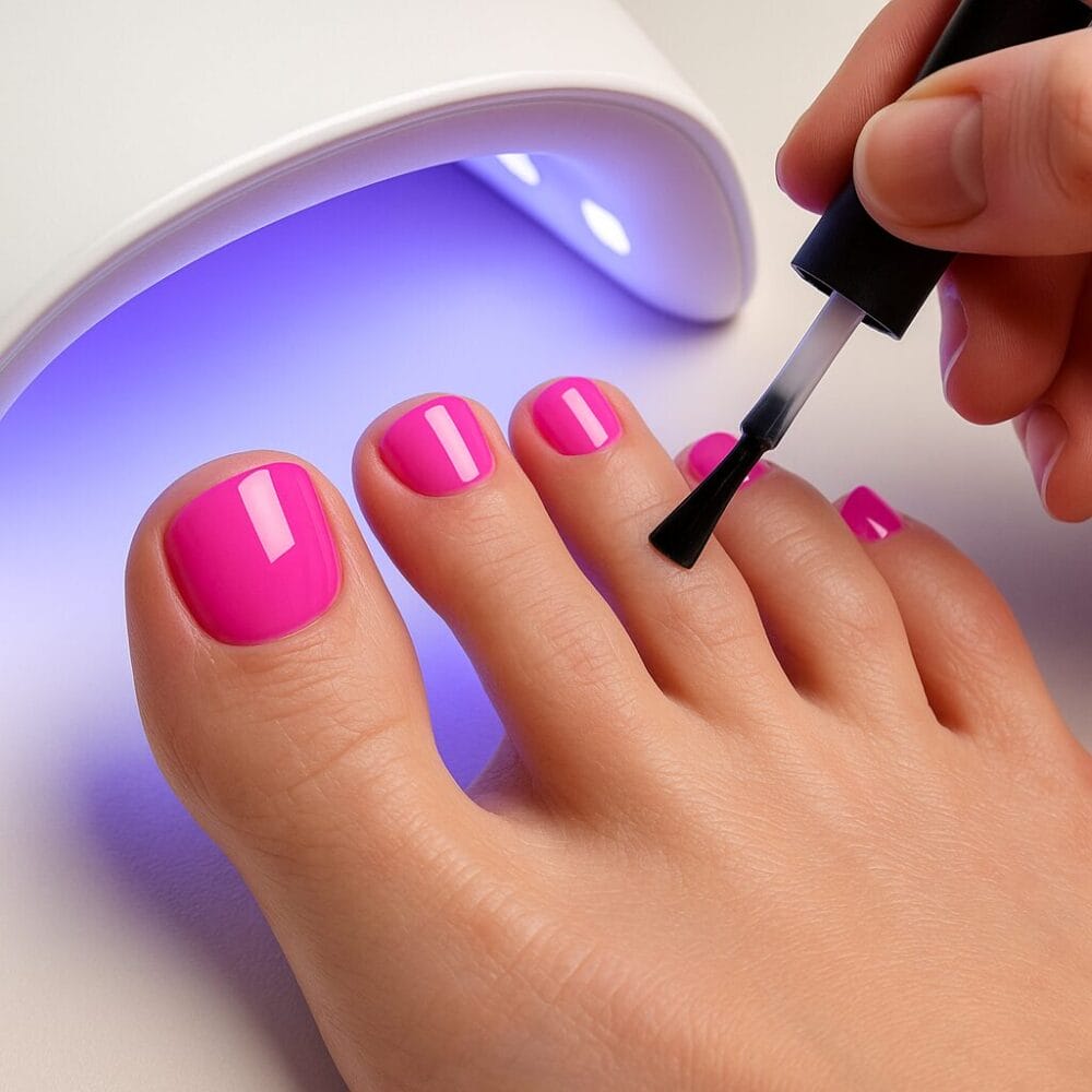 Pediküre mit UV-Nagelfolien