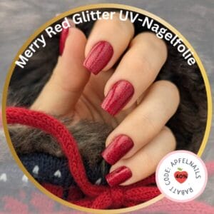 Maniküre 30 Weihnachtsnägel Rot Glitzer – Trendige Nailart-Ideen für die Feiertage