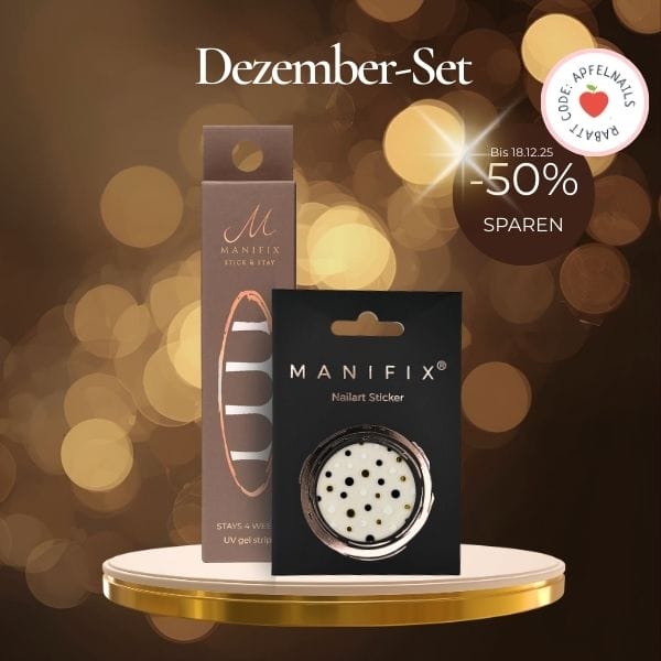 Glitzer Fingernägel Neues Dezember-Set mit Punktestickern für festliche Winterlooks