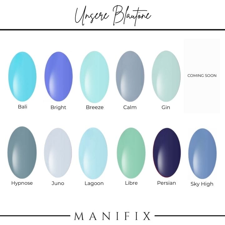 Farbvergleich - Blautöne