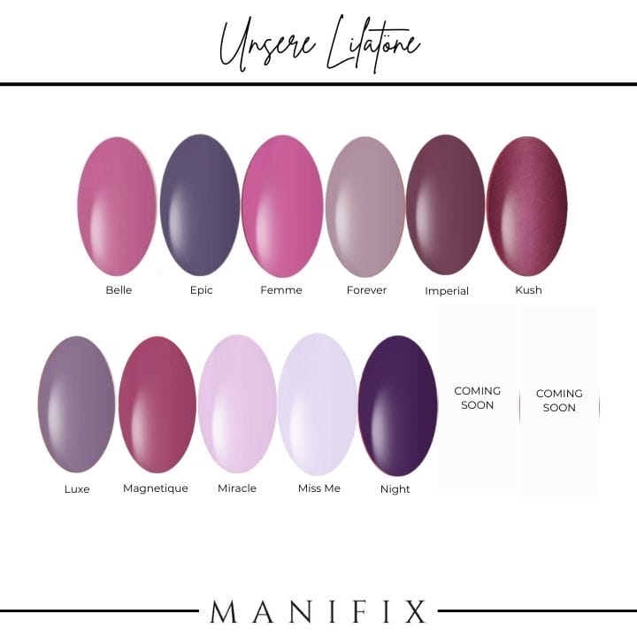 Farbvergleich - Lilatöne