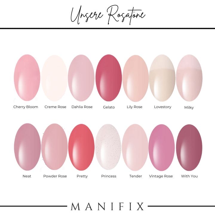 Farbvergleich - Rosatöne