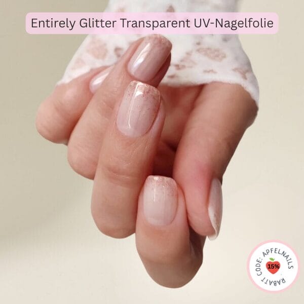 French Nails mit Glitter