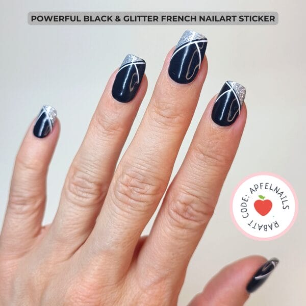Nageldesign Schwarz mit Glitzer – Der perfekte Neustart für deine Nägel