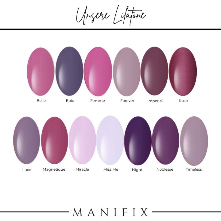 Farbvergleich - Lilatöne