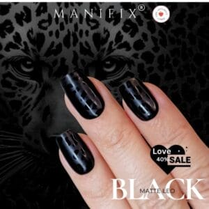 Fingernägel 22 Nageldesign schwarz – sind schwarze Leo Nägel mit UV-Folien noch modern