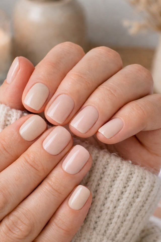 Skandi-Maniküre 2026 Warum superkurze Nägel mit UV Nagelfolien jetzt im Trend sind