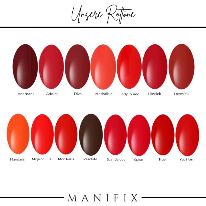 Farbvergleiche - Unsere Rottöne