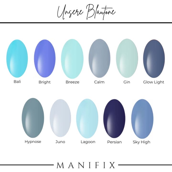 Farbvergleich - Blautöne